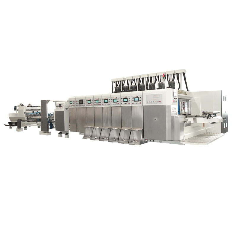 全自動電腦高速印刷開槽模切糊盒（下印上折）一體機